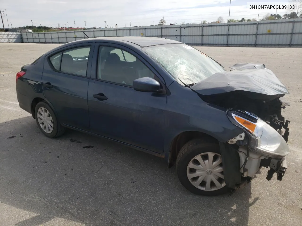 2016 Nissan Versa S VIN: 3N1CN7AP0GL891331 Lot: 47122284