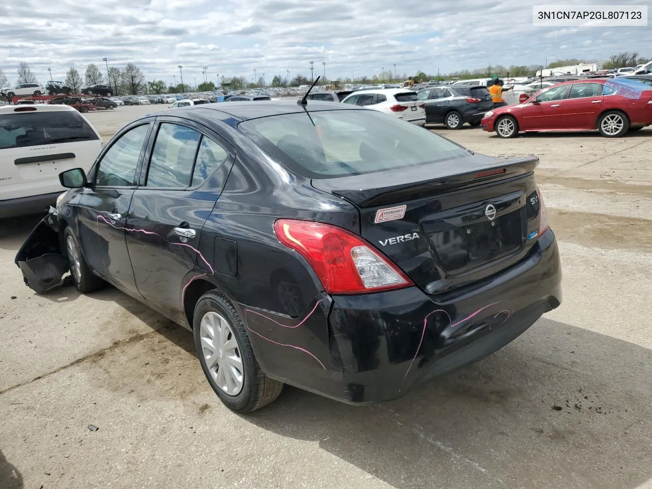 2016 Nissan Versa S VIN: 3N1CN7AP2GL807123 Lot: 49881414