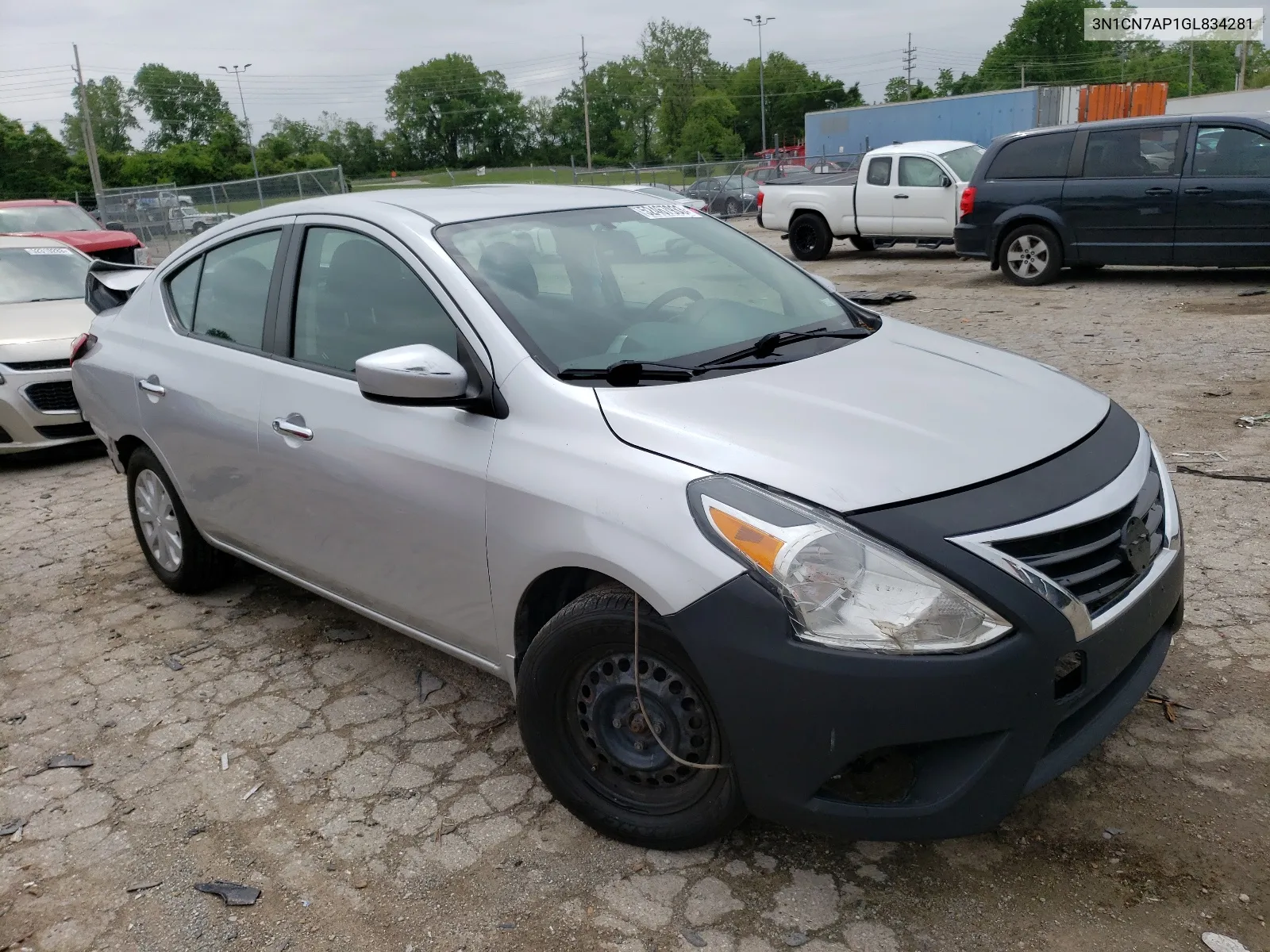 2016 Nissan Versa S VIN: 3N1CN7AP1GL834281 Lot: 52467933