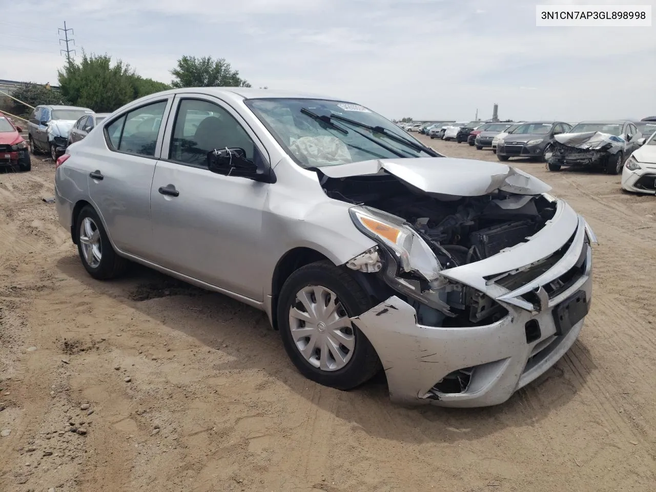 2016 Nissan Versa S VIN: 3N1CN7AP3GL898998 Lot: 54265924