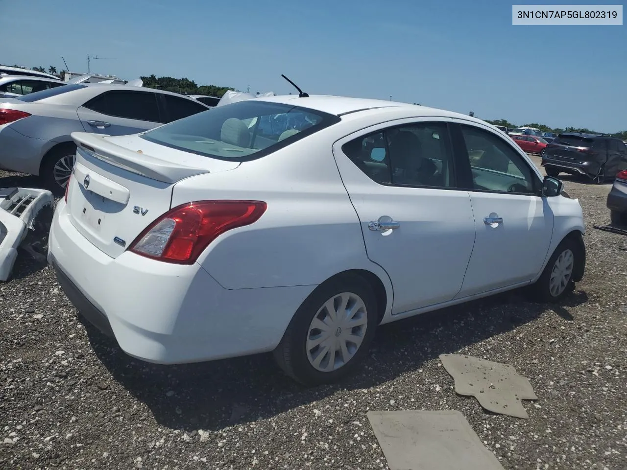 2016 Nissan Versa S VIN: 3N1CN7AP5GL802319 Lot: 54350704