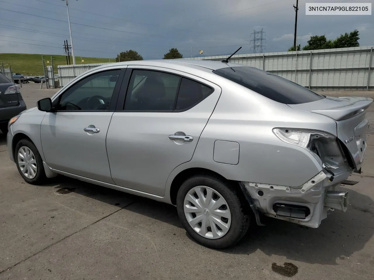 2016 Nissan Versa S VIN: 3N1CN7AP9GL822105 Lot: 58686654