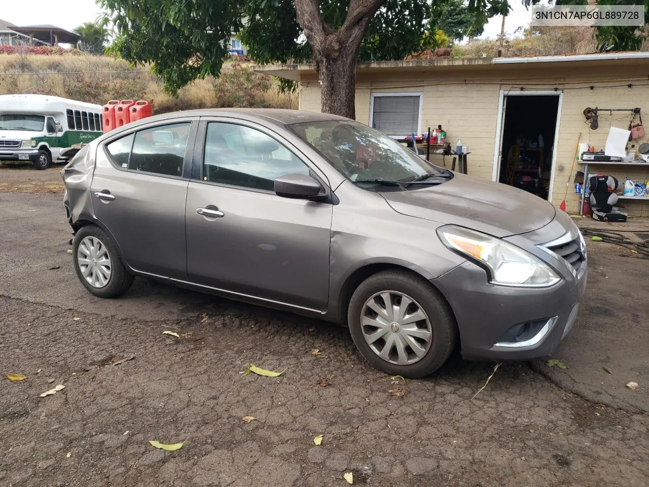 2016 Nissan Versa S VIN: 3N1CN7AP6GL889728 Lot: 59132504