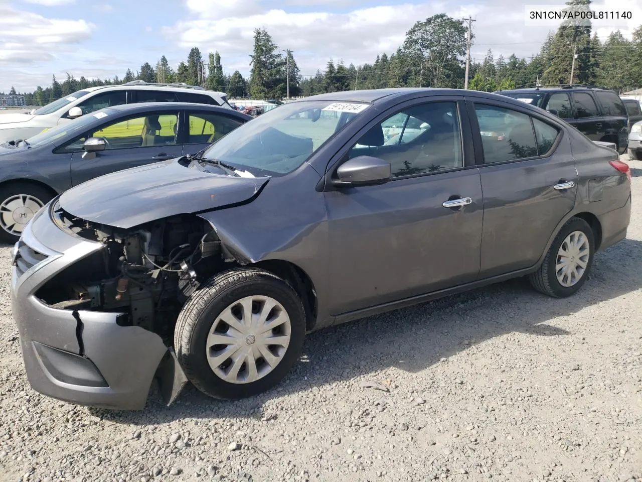 2016 Nissan Versa S VIN: 3N1CN7AP0GL811140 Lot: 59158184