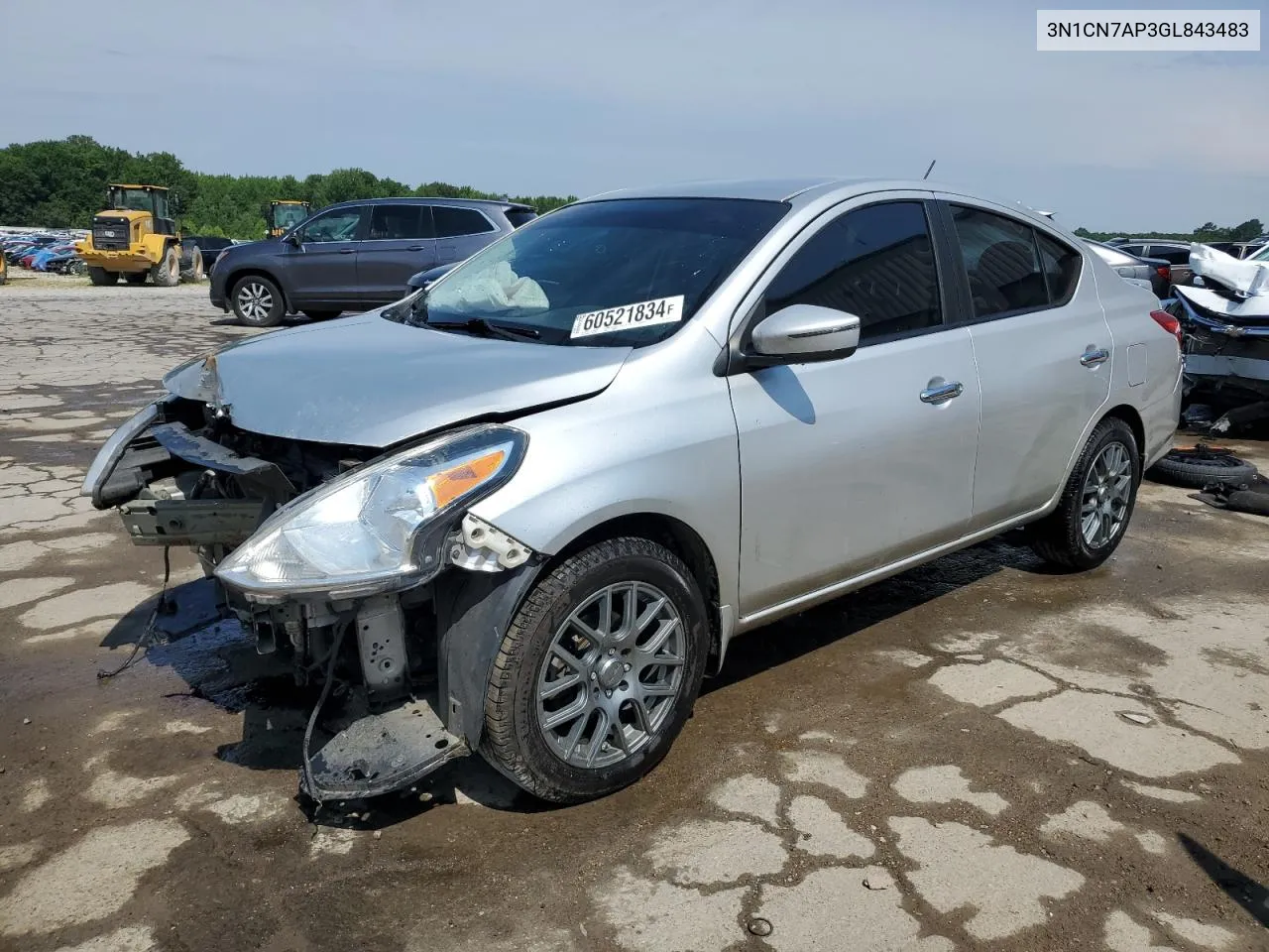 2016 Nissan Versa S VIN: 3N1CN7AP3GL843483 Lot: 60521834