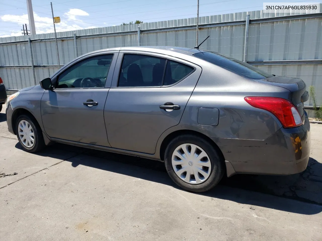 2016 Nissan Versa S VIN: 3N1CN7AP6GL835930 Lot: 61548054