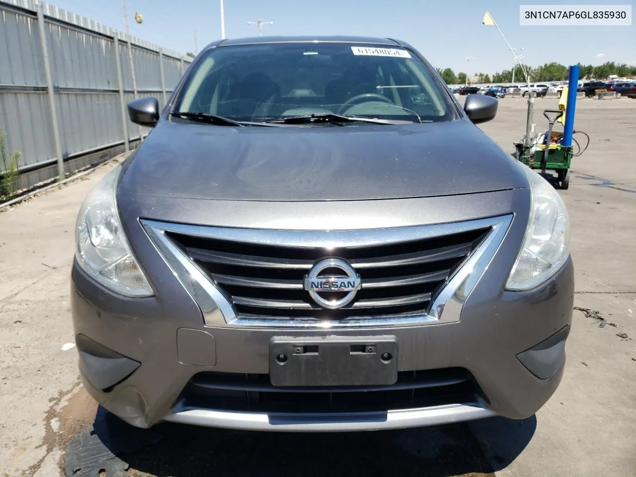 2016 Nissan Versa S VIN: 3N1CN7AP6GL835930 Lot: 61548054