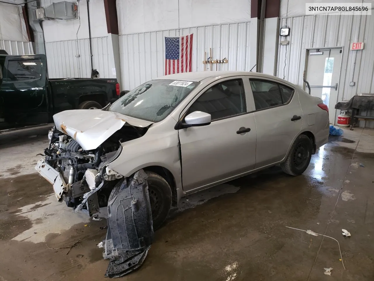 2016 Nissan Versa S VIN: 3N1CN7AP8GL845696 Lot: 63077624