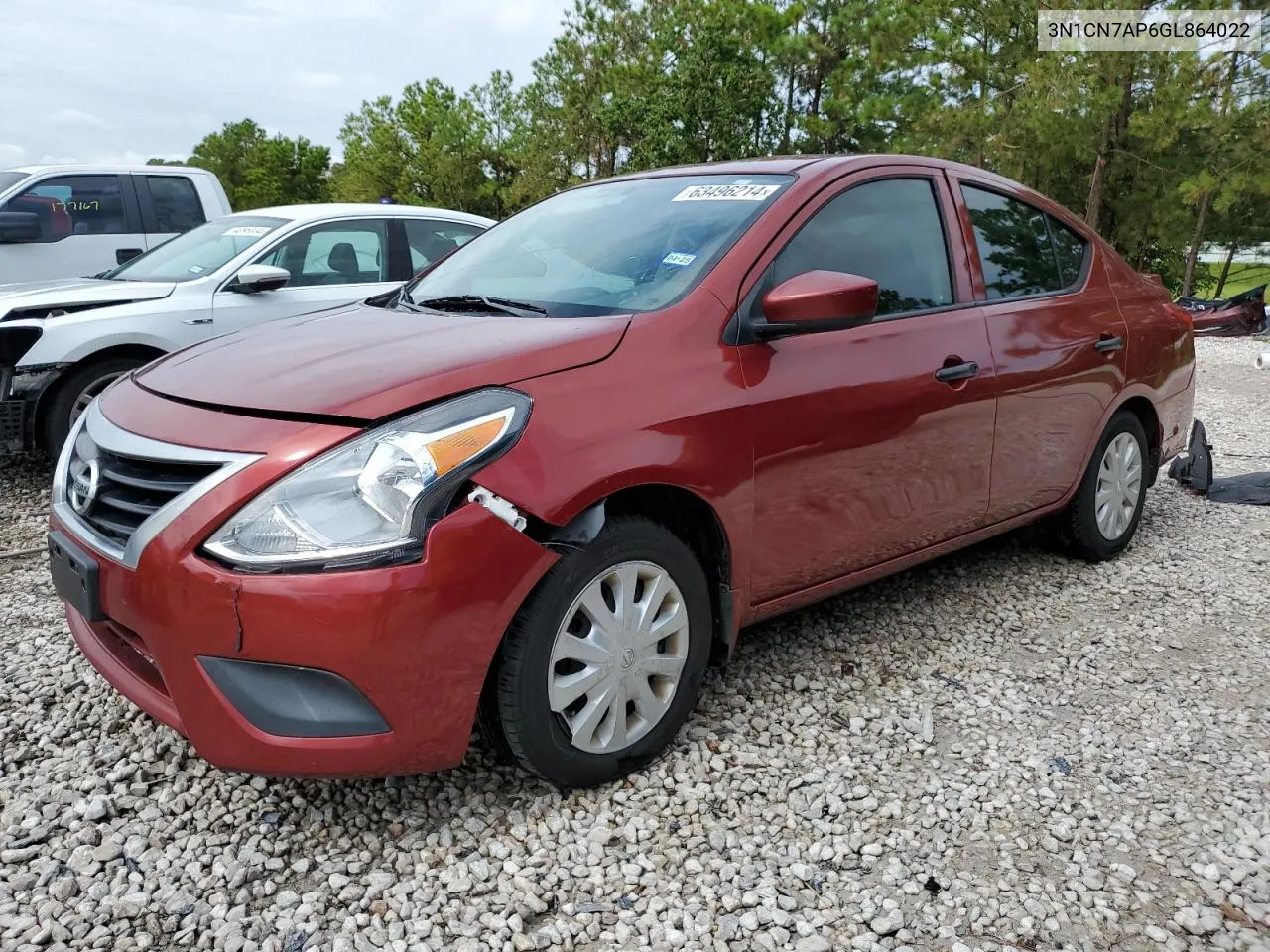 2016 Nissan Versa S VIN: 3N1CN7AP6GL864022 Lot: 63496214