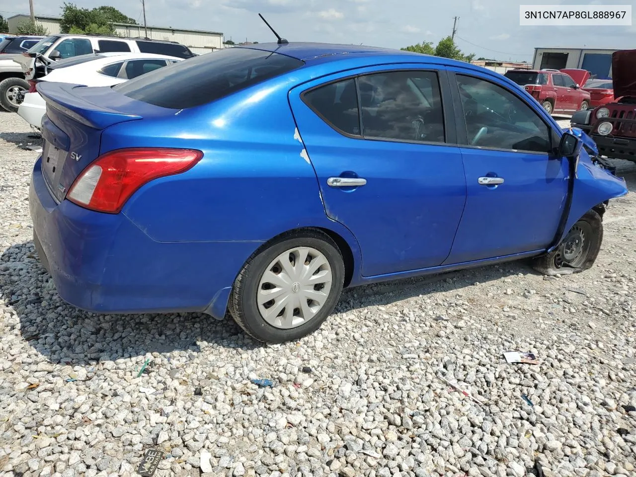 2016 Nissan Versa S VIN: 3N1CN7AP8GL888967 Lot: 64184514