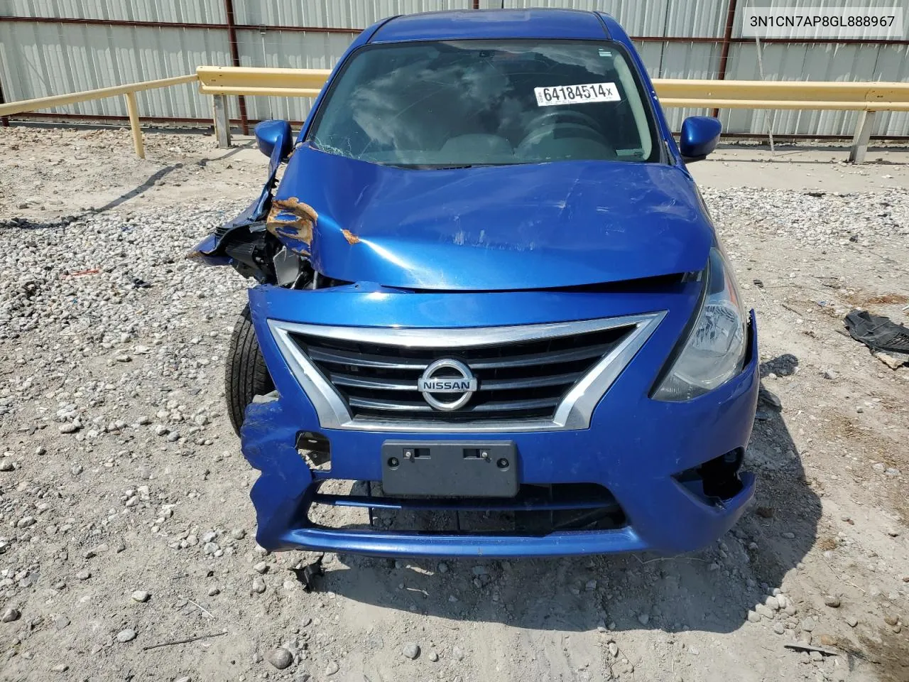 2016 Nissan Versa S VIN: 3N1CN7AP8GL888967 Lot: 64184514