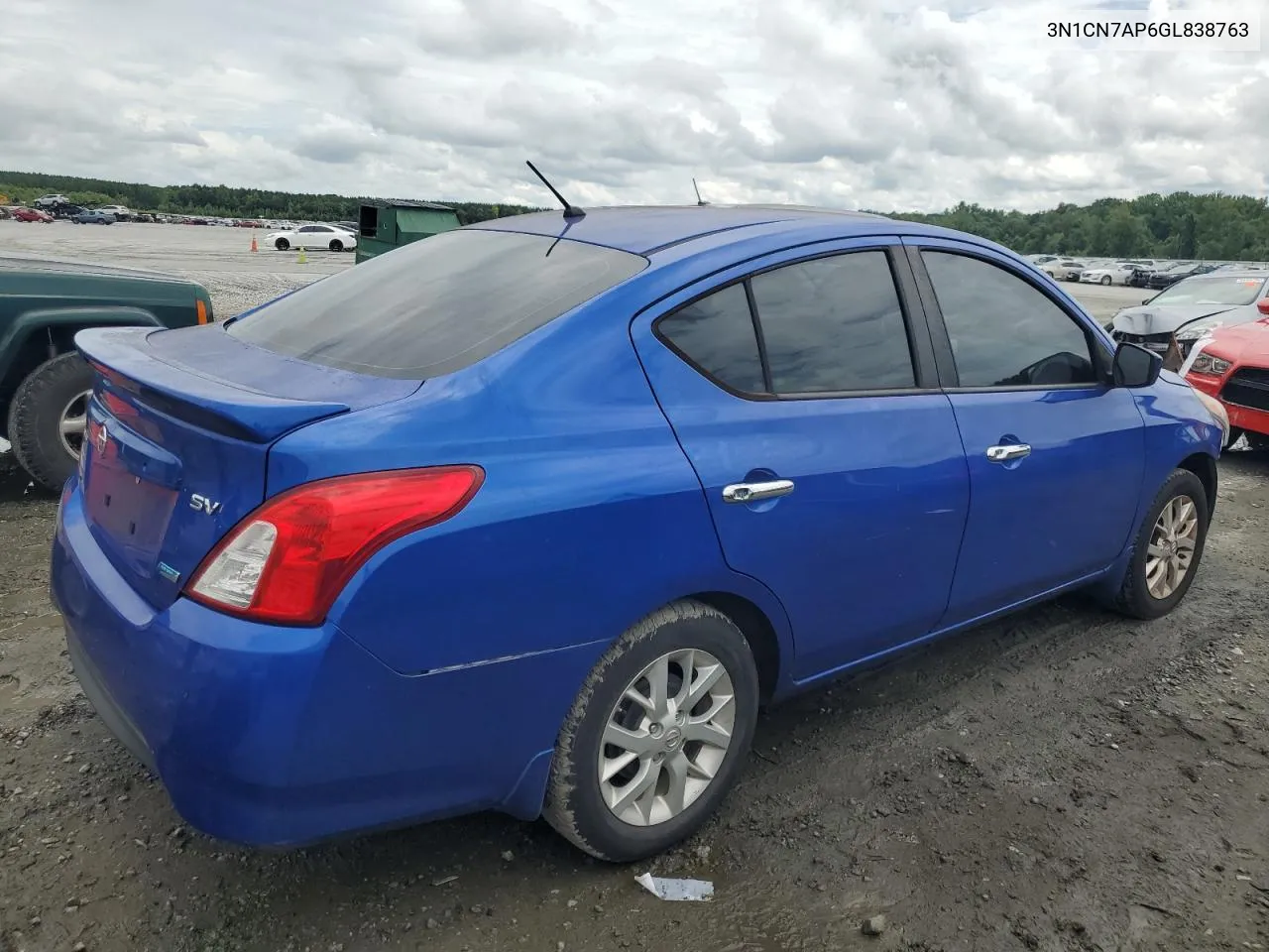 2016 Nissan Versa S VIN: 3N1CN7AP6GL838763 Lot: 64771824