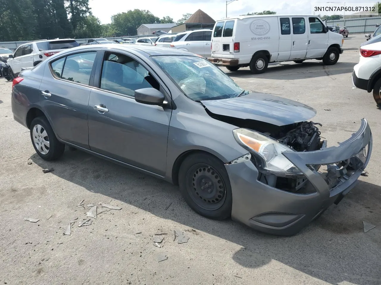 2016 Nissan Versa S VIN: 3N1CN7AP6GL871312 Lot: 65159014