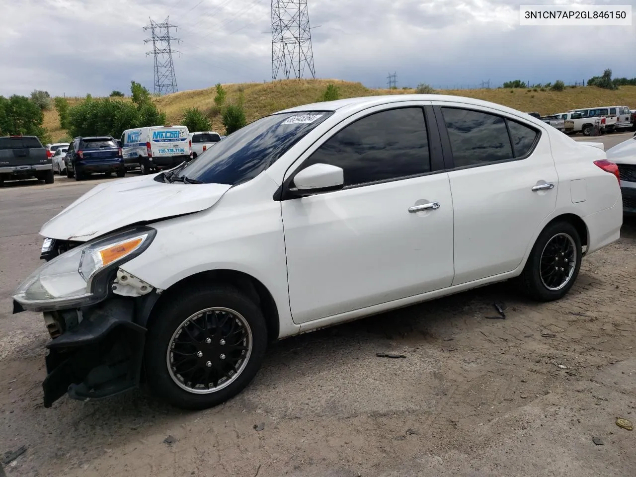 2016 Nissan Versa S VIN: 3N1CN7AP2GL846150 Lot: 66545364