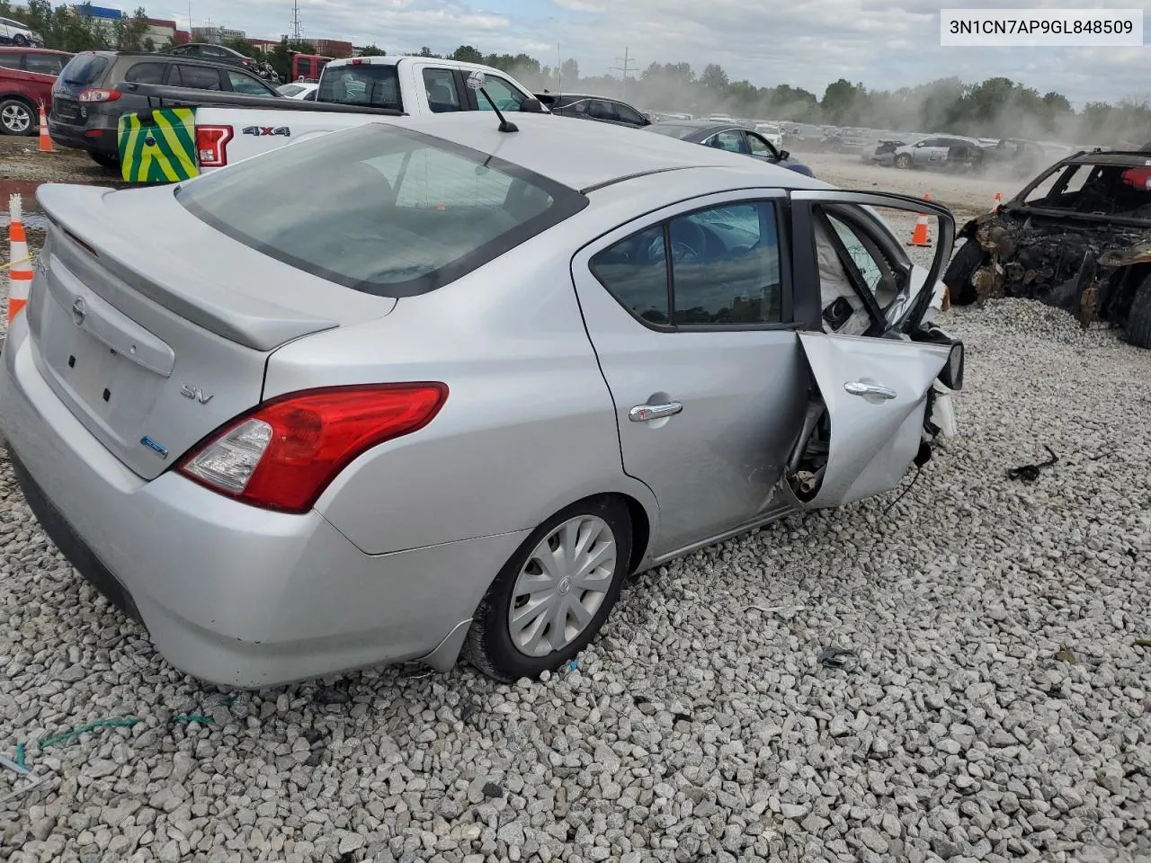 2016 Nissan Versa S VIN: 3N1CN7AP9GL848509 Lot: 66730874