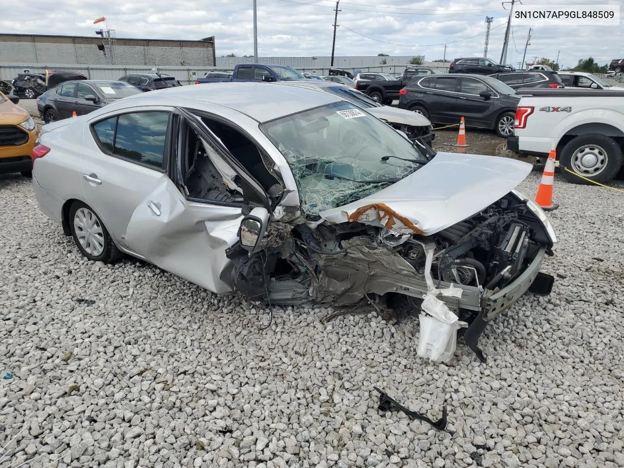 2016 Nissan Versa S VIN: 3N1CN7AP9GL848509 Lot: 66730874