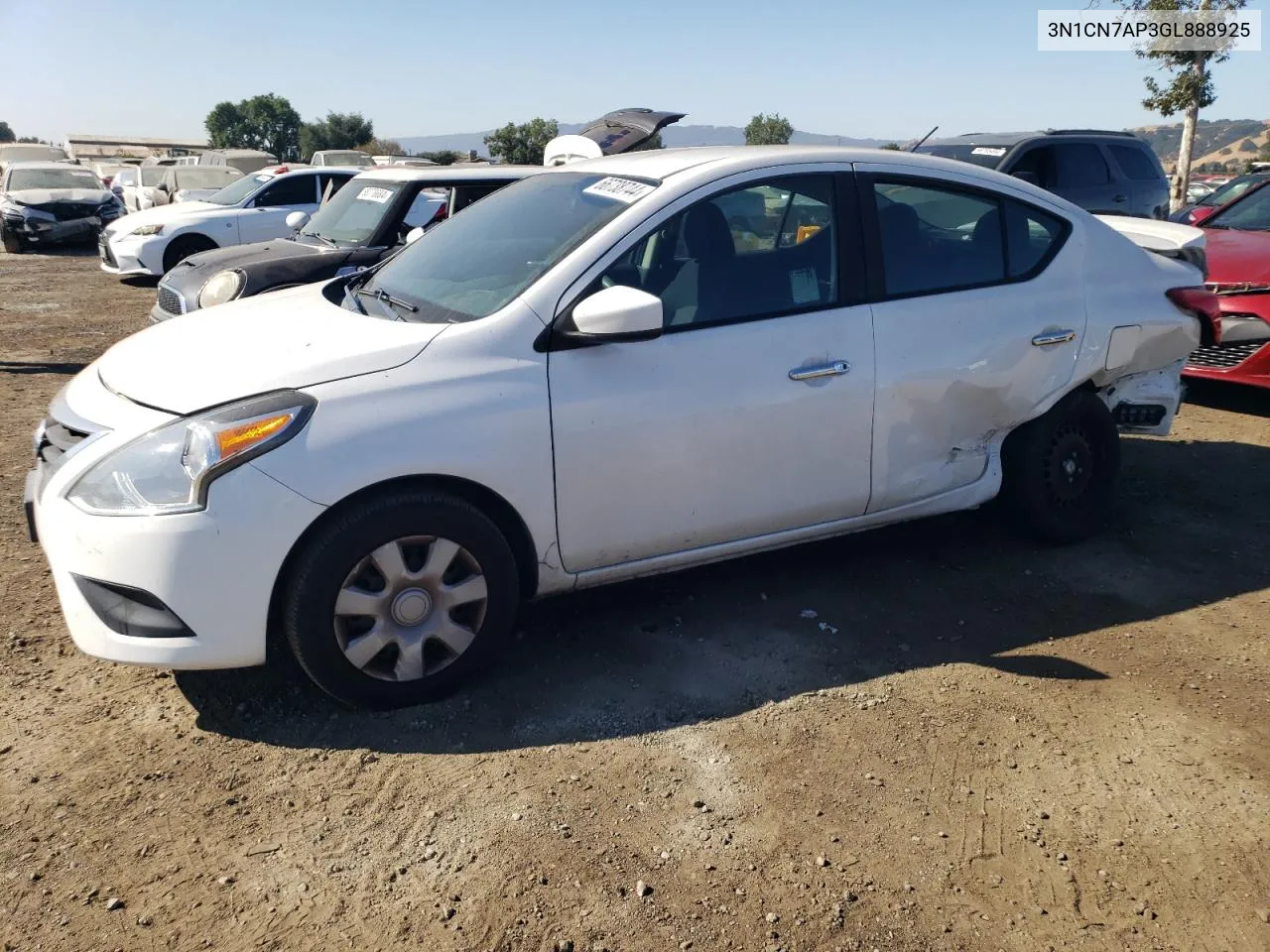 2016 Nissan Versa S VIN: 3N1CN7AP3GL888925 Lot: 66738744