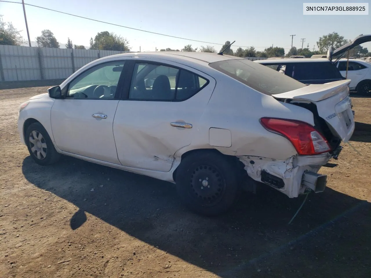 2016 Nissan Versa S VIN: 3N1CN7AP3GL888925 Lot: 66738744