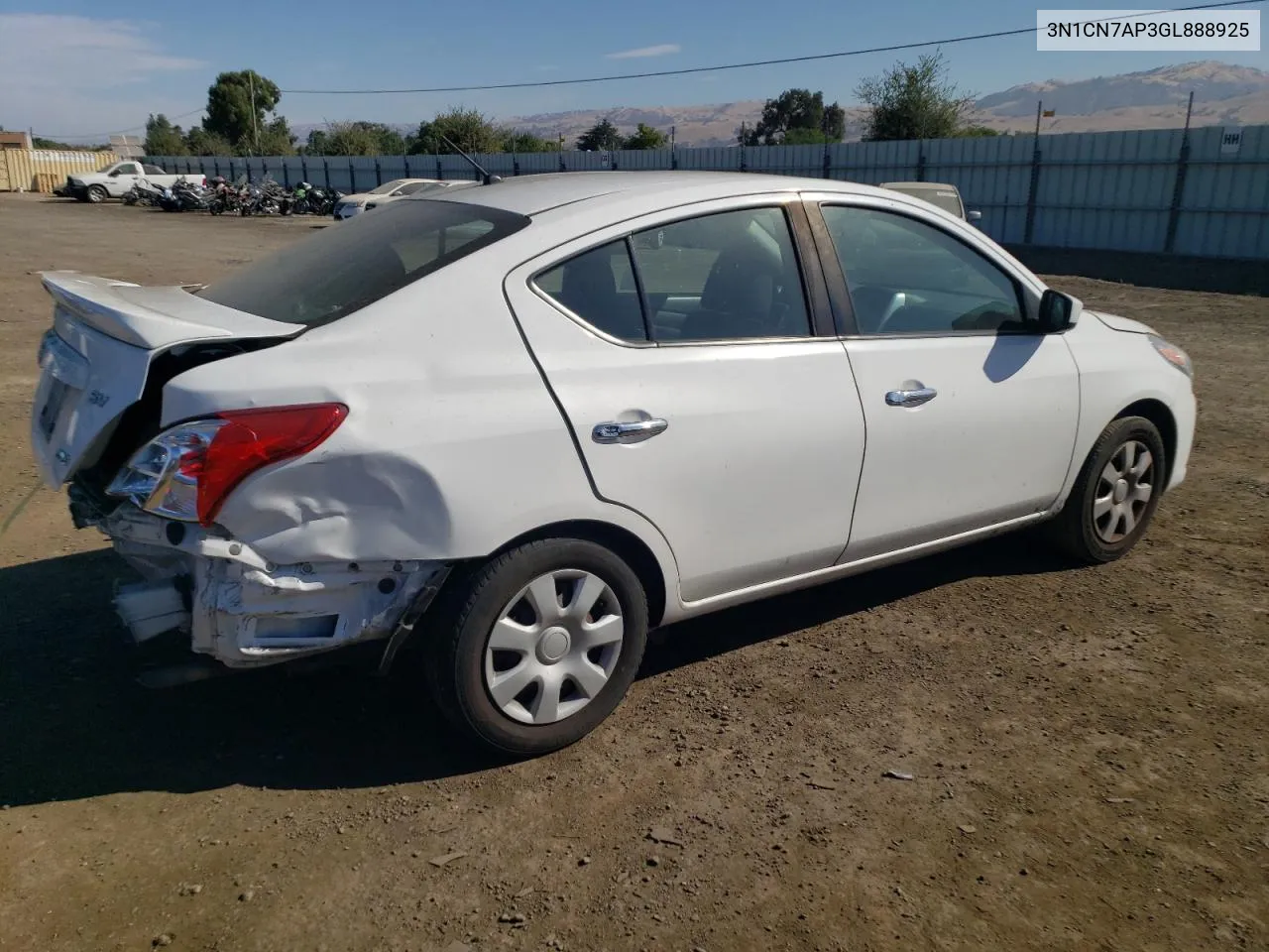 2016 Nissan Versa S VIN: 3N1CN7AP3GL888925 Lot: 66738744