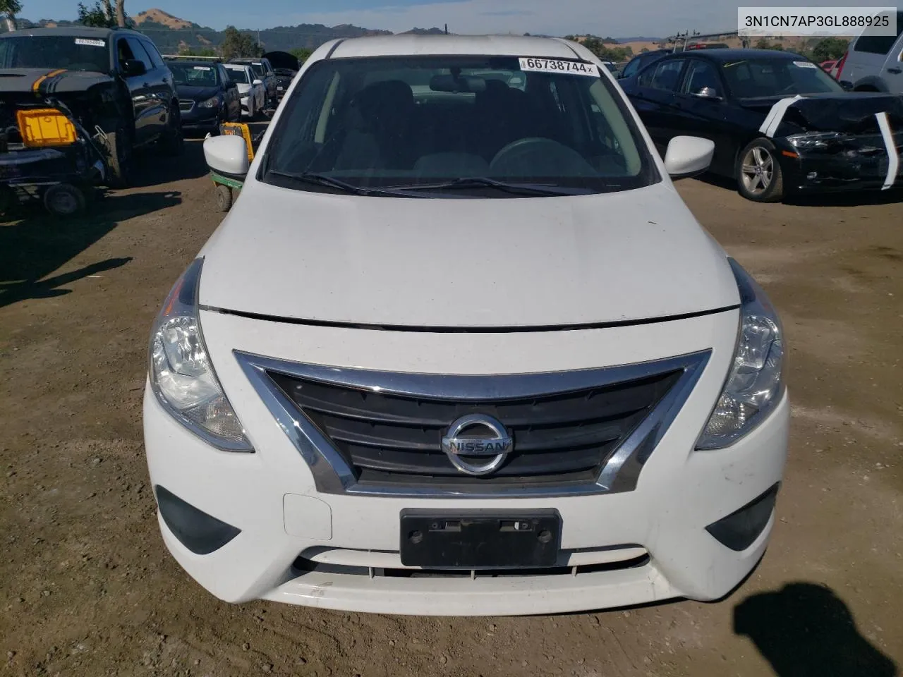 2016 Nissan Versa S VIN: 3N1CN7AP3GL888925 Lot: 66738744