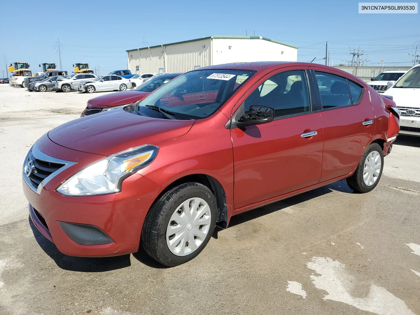 2016 Nissan Versa S VIN: 3N1CN7AP5GL893530 Lot: 67513544