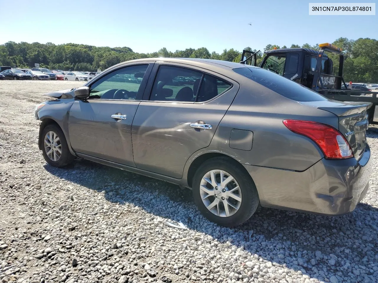 3N1CN7AP3GL874801 2016 Nissan Versa S