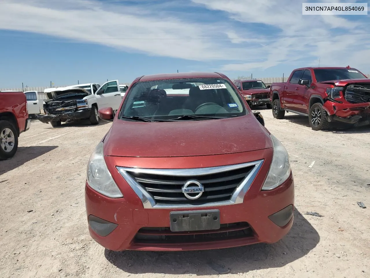 3N1CN7AP4GL854069 2016 Nissan Versa S