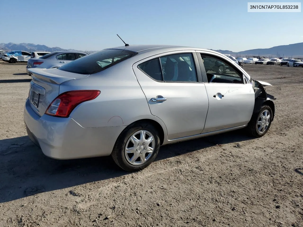 2016 Nissan Versa S VIN: 3N1CN7AP7GL853238 Lot: 69023434