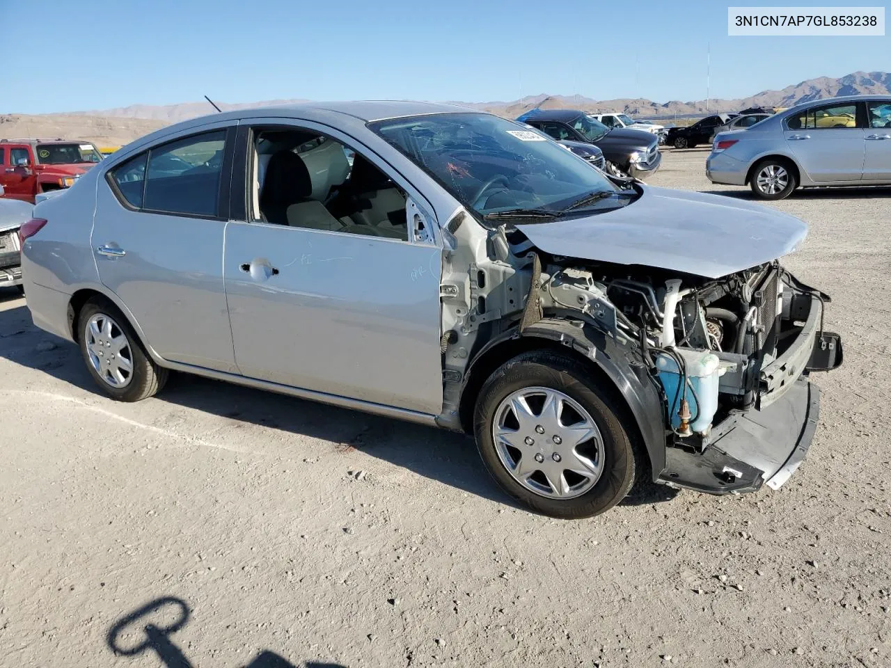 2016 Nissan Versa S VIN: 3N1CN7AP7GL853238 Lot: 69023434