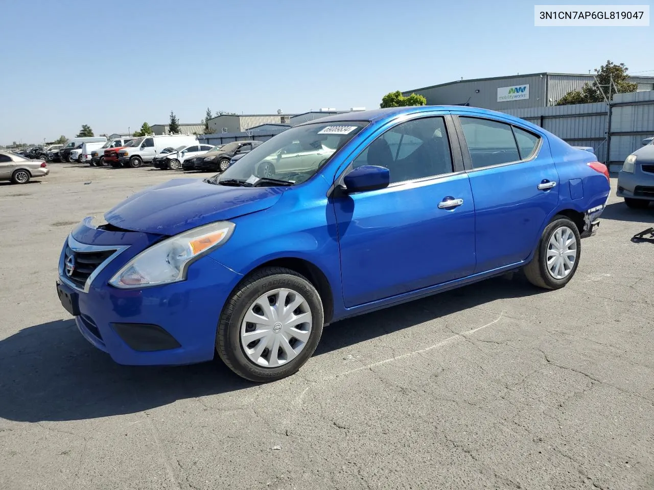 2016 Nissan Versa S VIN: 3N1CN7AP6GL819047 Lot: 69089834