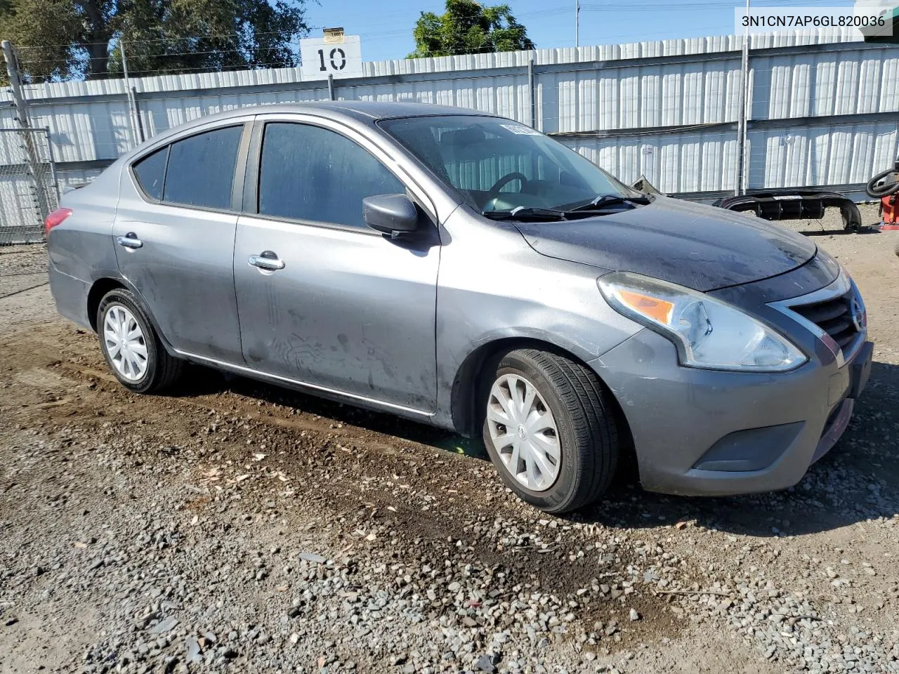 2016 Nissan Versa S VIN: 3N1CN7AP6GL820036 Lot: 69121324