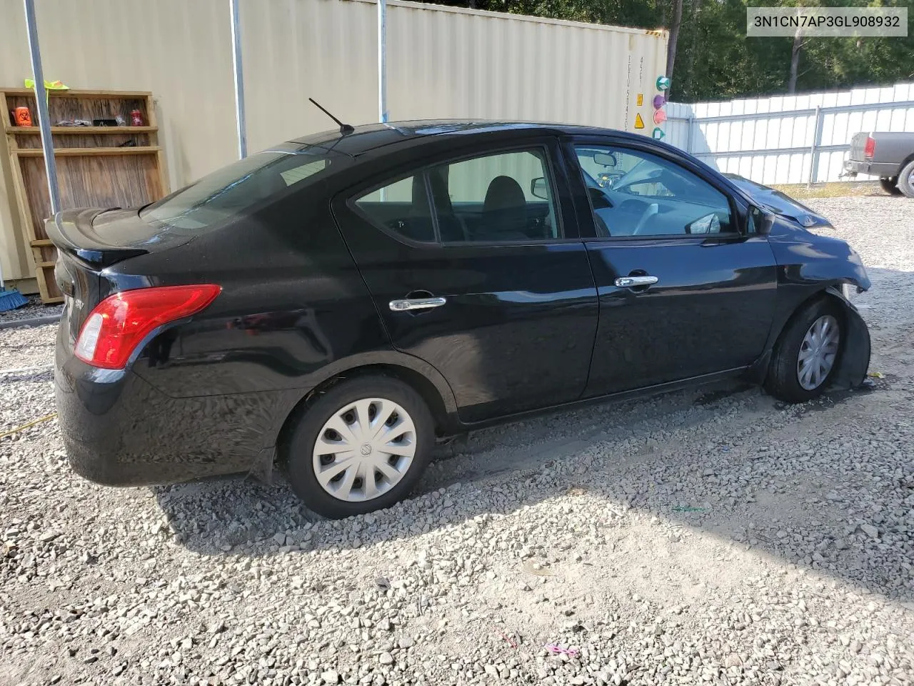 2016 Nissan Versa S VIN: 3N1CN7AP3GL908932 Lot: 69209884