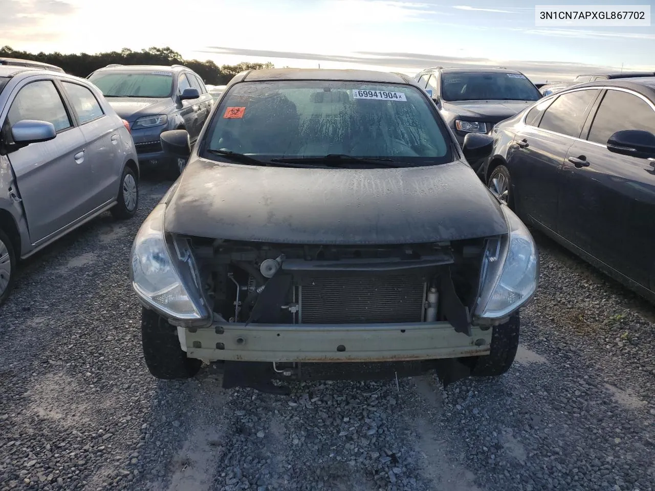 2016 Nissan Versa S VIN: 3N1CN7APXGL867702 Lot: 69941904