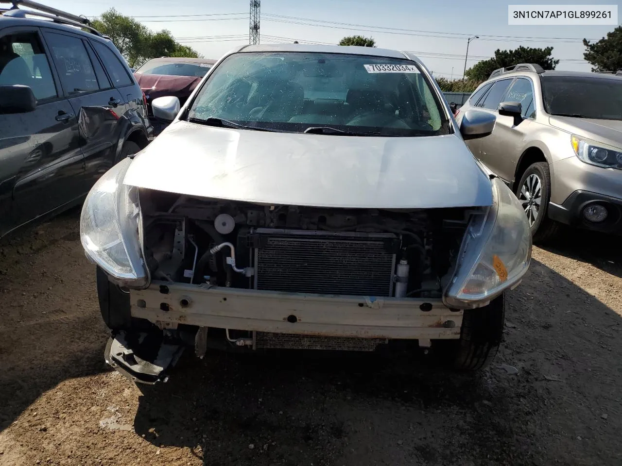 2016 Nissan Versa S VIN: 3N1CN7AP1GL899261 Lot: 70332034