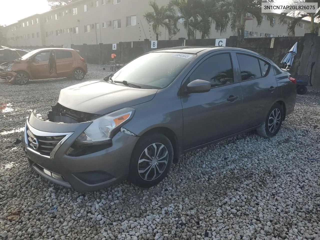 2016 Nissan Versa S VIN: 3N1CN7AP2GL826075 Lot: 70640933