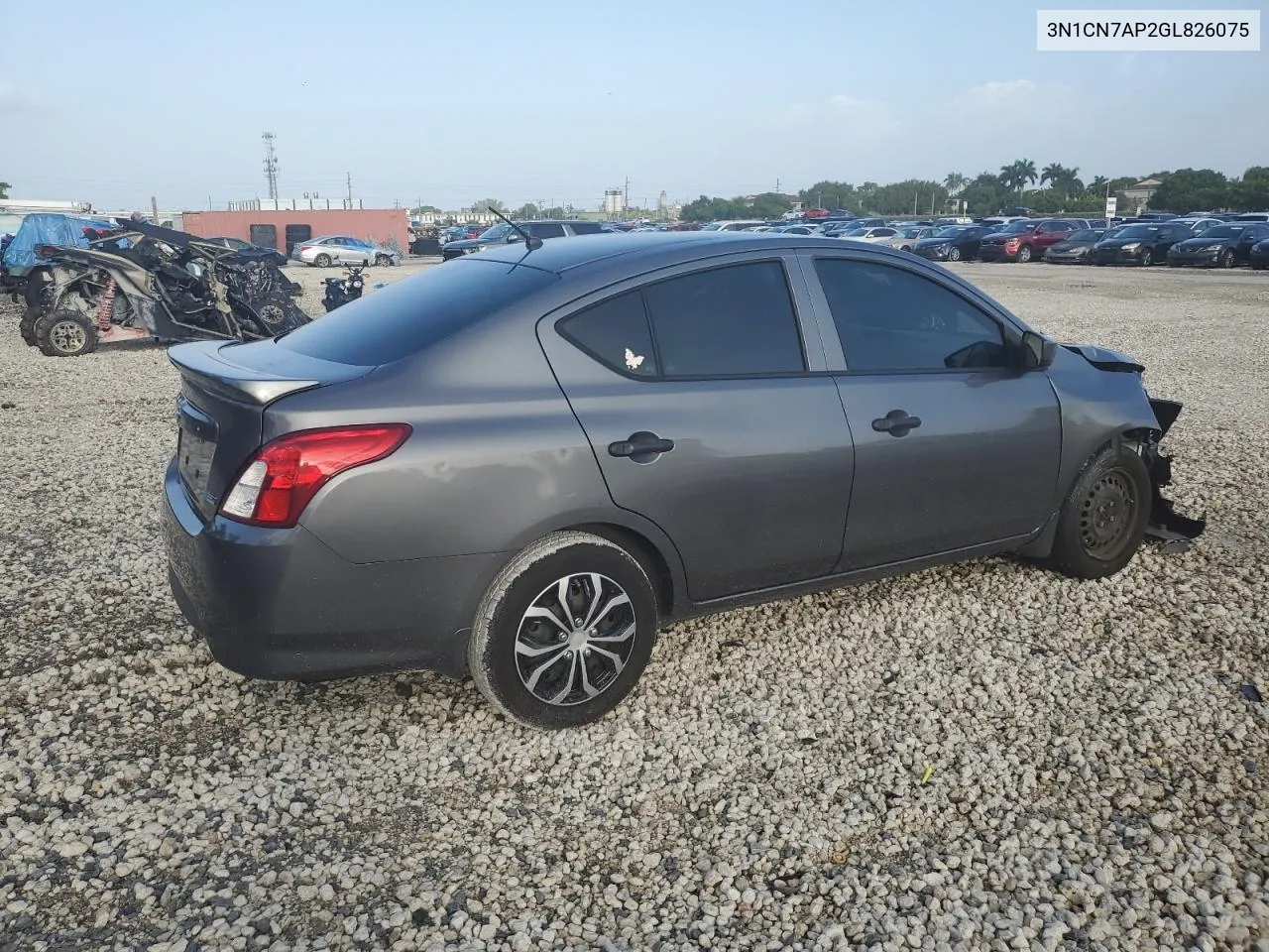 2016 Nissan Versa S VIN: 3N1CN7AP2GL826075 Lot: 70640933