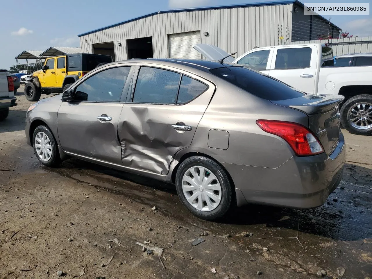 2016 Nissan Versa S VIN: 3N1CN7AP2GL860985 Lot: 70669064