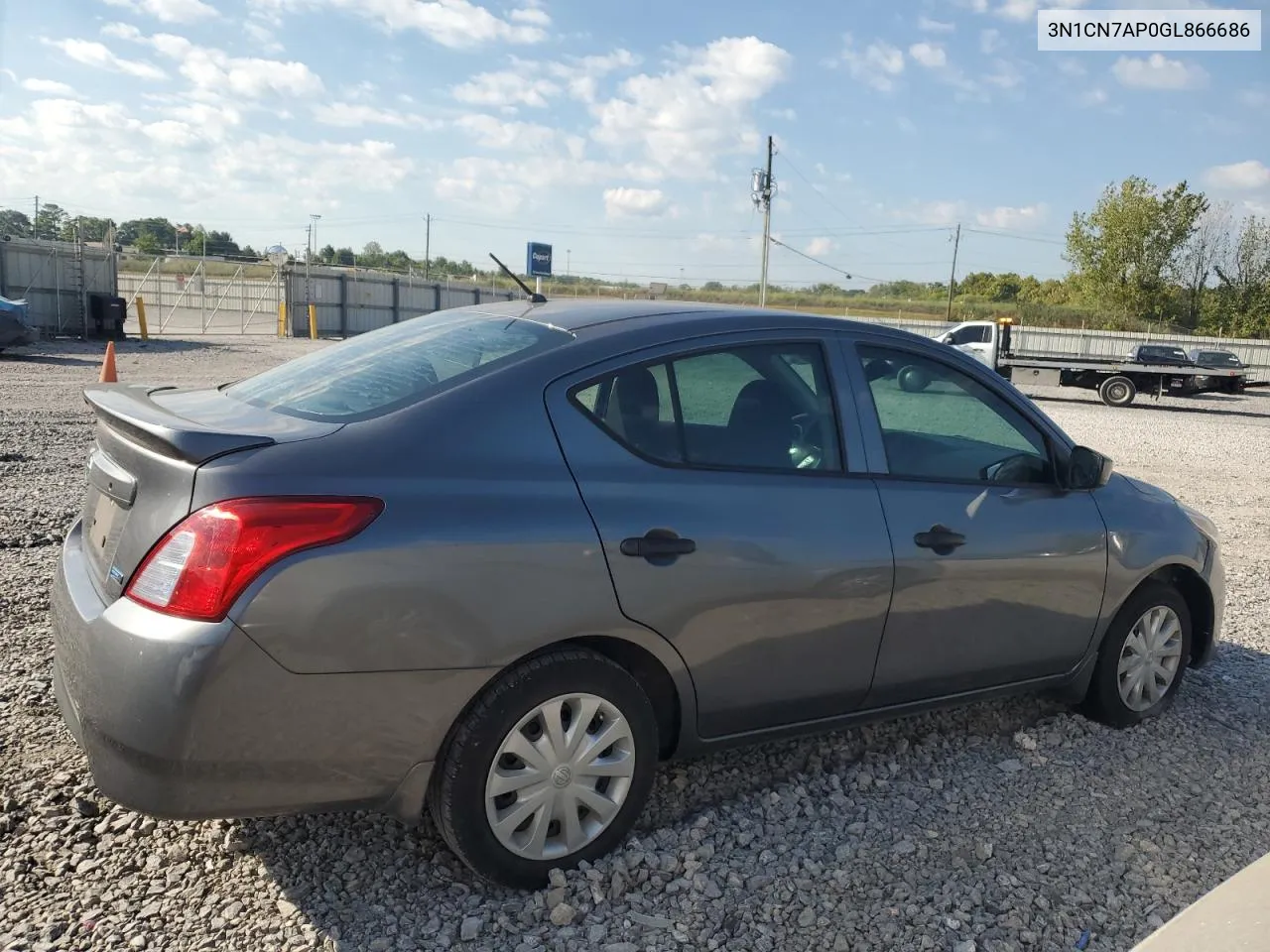 3N1CN7AP0GL866686 2016 Nissan Versa S