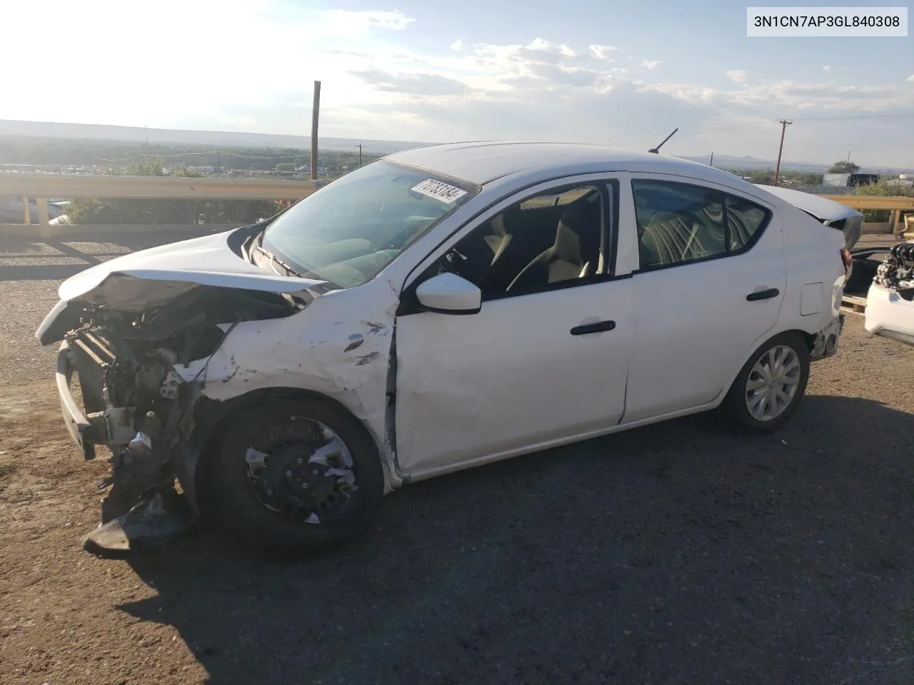 3N1CN7AP3GL840308 2016 Nissan Versa S