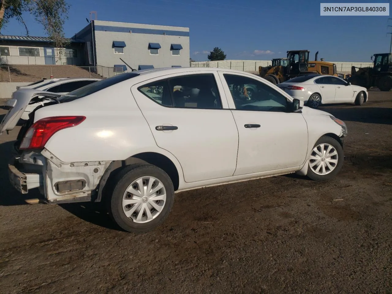 2016 Nissan Versa S VIN: 3N1CN7AP3GL840308 Lot: 70783184