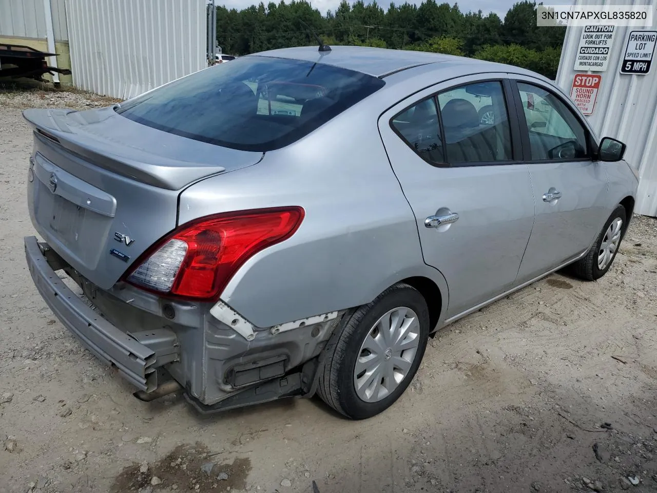 2016 Nissan Versa S VIN: 3N1CN7APXGL835820 Lot: 71295874