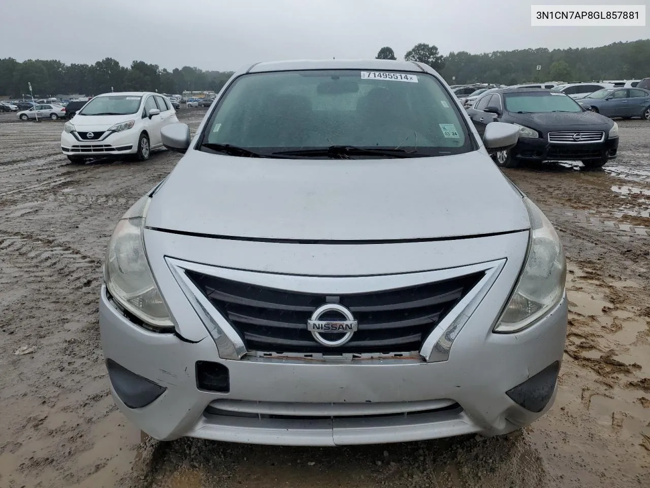 2016 Nissan Versa S VIN: 3N1CN7AP8GL857881 Lot: 71495514