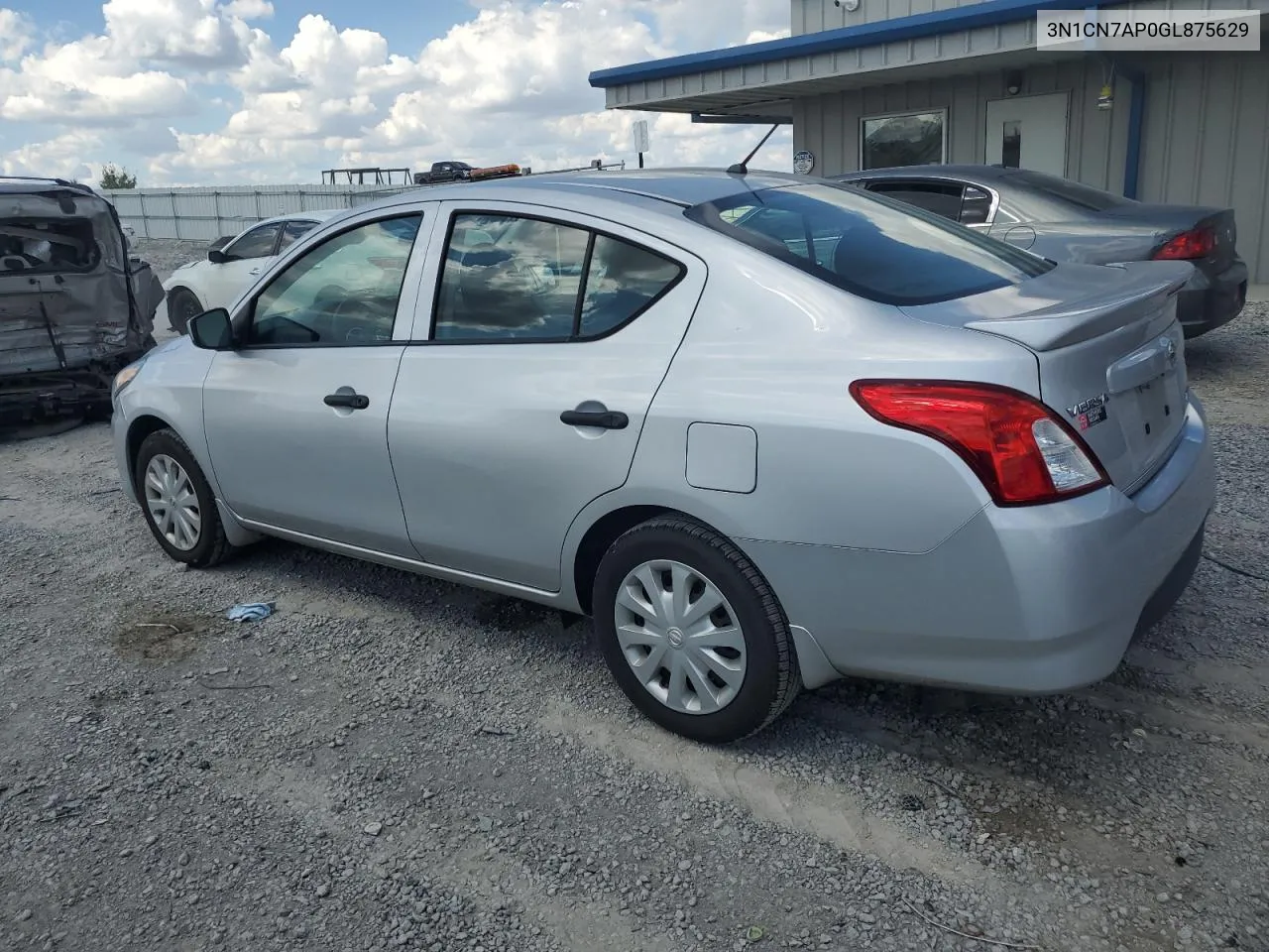 3N1CN7AP0GL875629 2016 Nissan Versa S