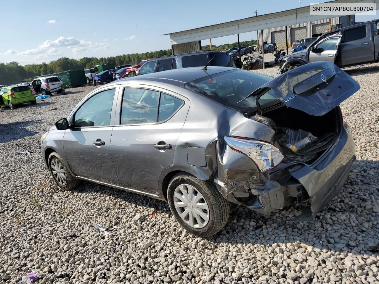 2016 Nissan Versa S VIN: 3N1CN7AP8GL890704 Lot: 71667364