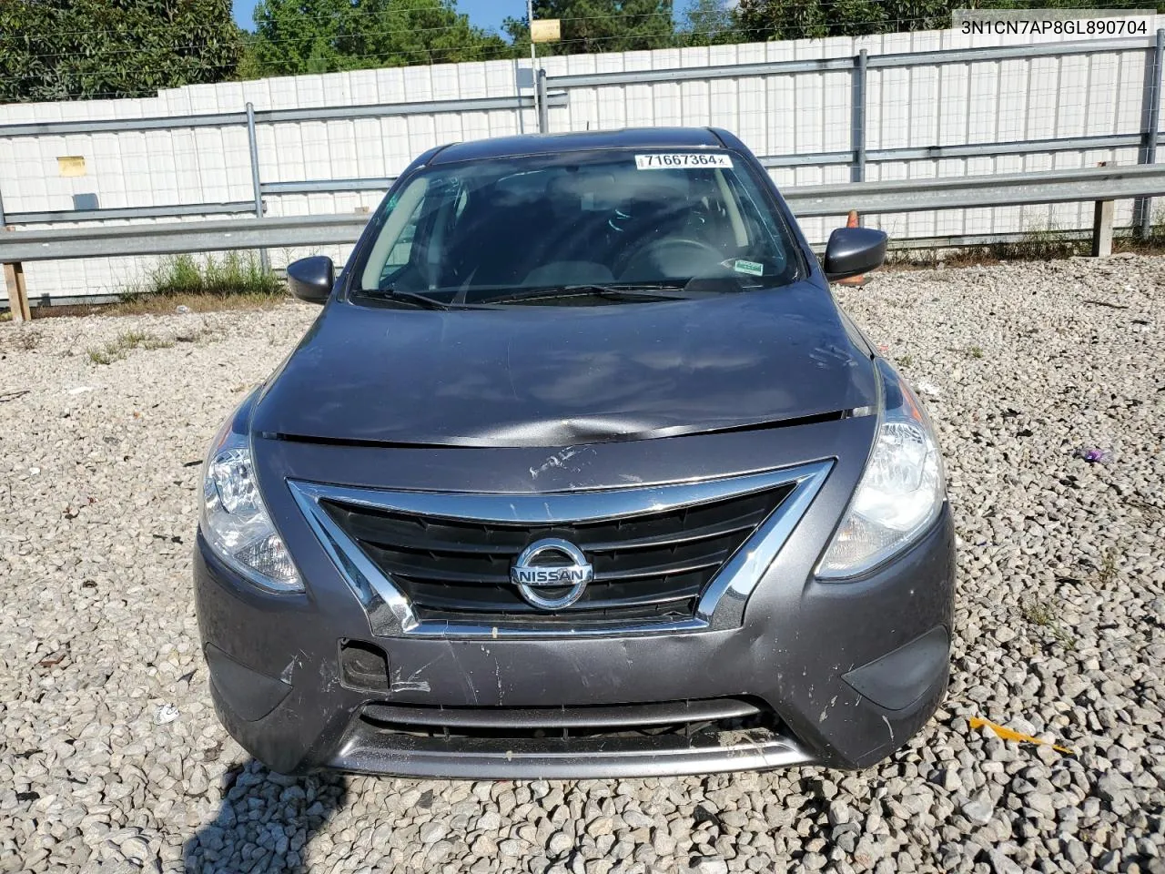 2016 Nissan Versa S VIN: 3N1CN7AP8GL890704 Lot: 71667364