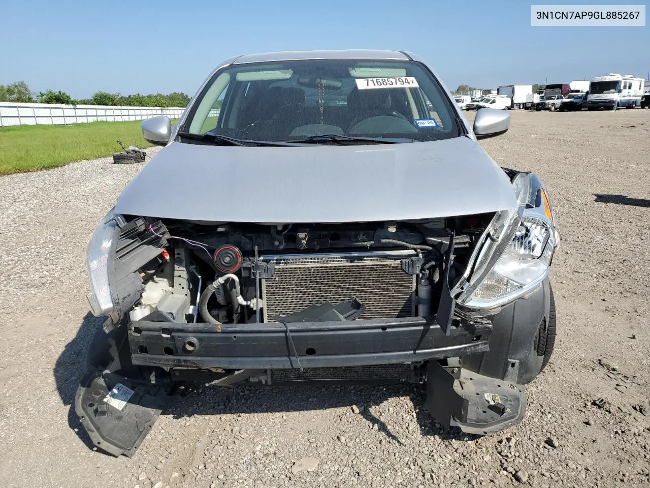 2016 Nissan Versa S VIN: 3N1CN7AP9GL885267 Lot: 71685794