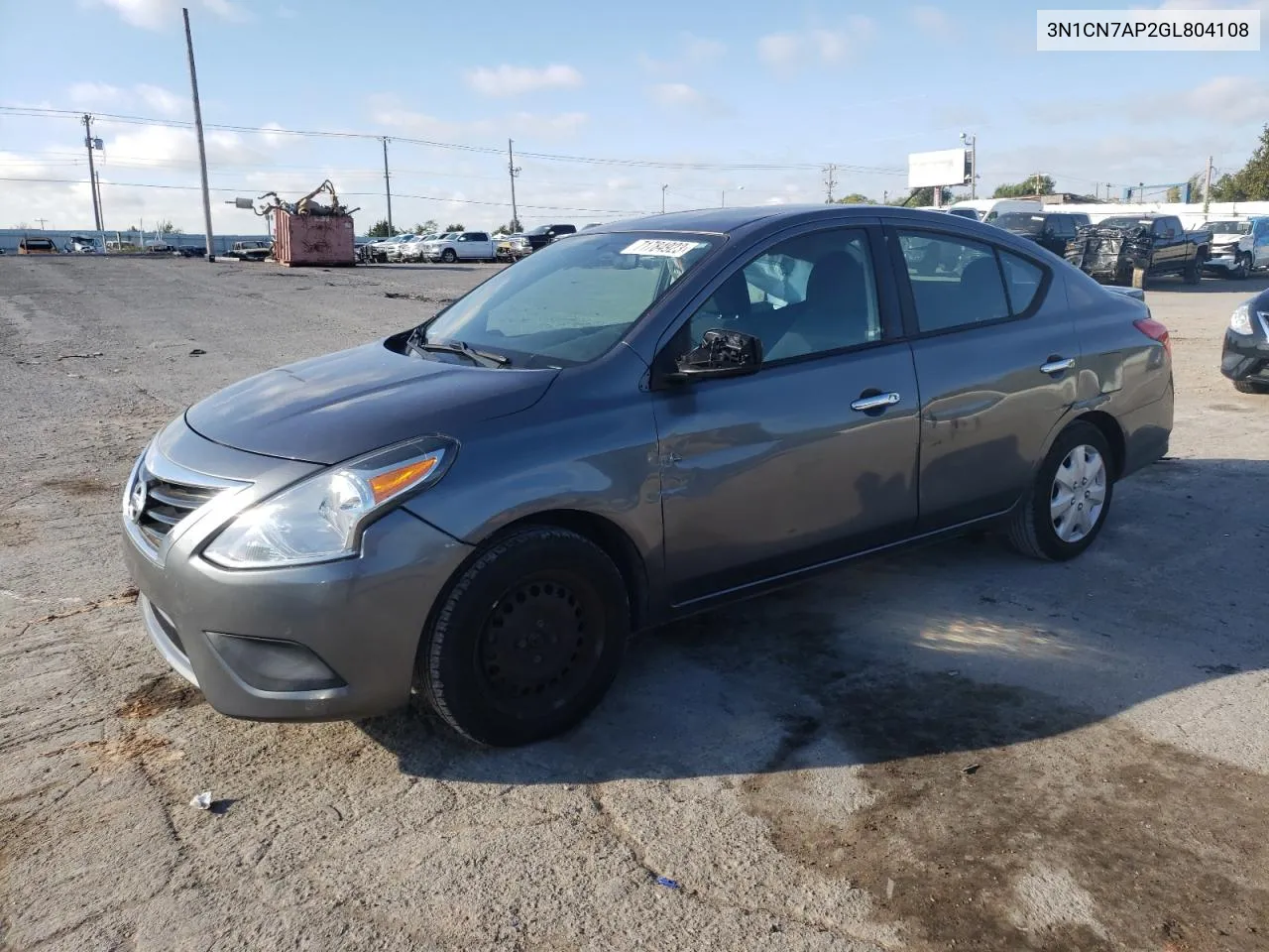 2016 Nissan Versa S VIN: 3N1CN7AP2GL804108 Lot: 71784923