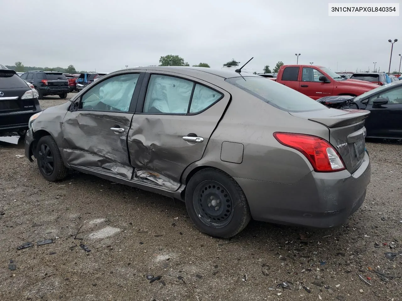 2016 Nissan Versa S VIN: 3N1CN7APXGL840354 Lot: 71993474