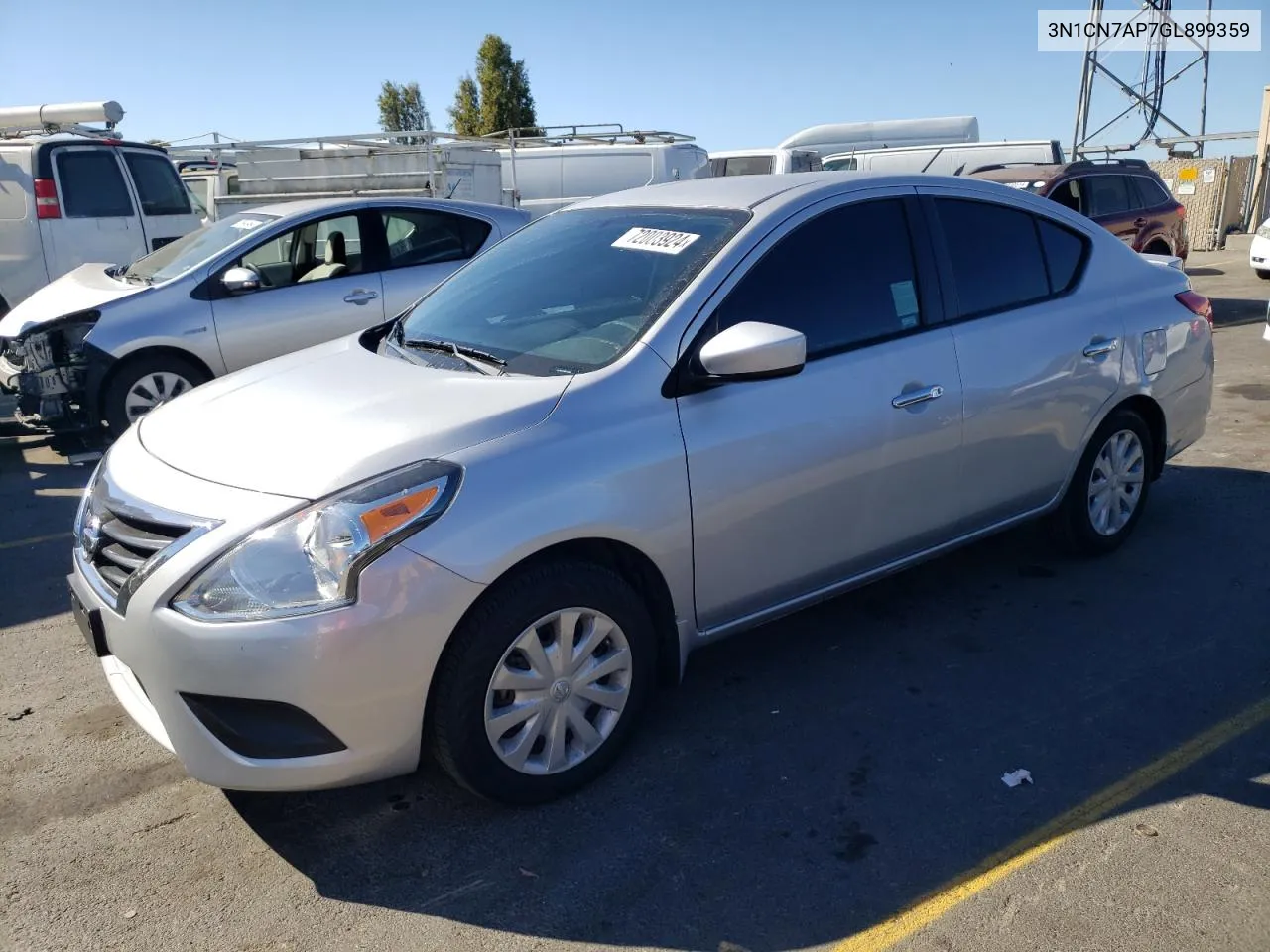 2016 Nissan Versa S VIN: 3N1CN7AP7GL899359 Lot: 72003924