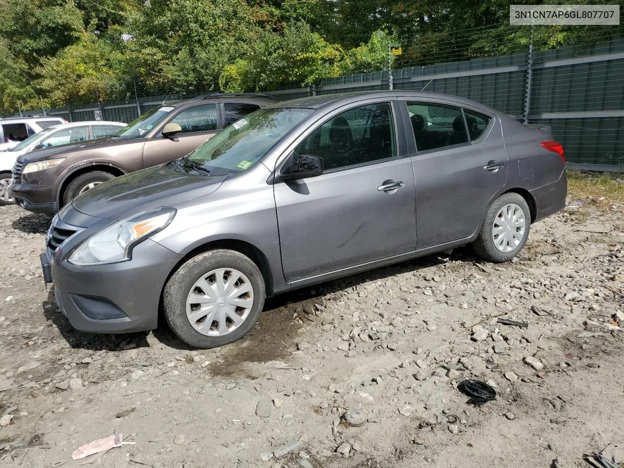 2016 Nissan Versa S VIN: 3N1CN7AP6GL807707 Lot: 72277504